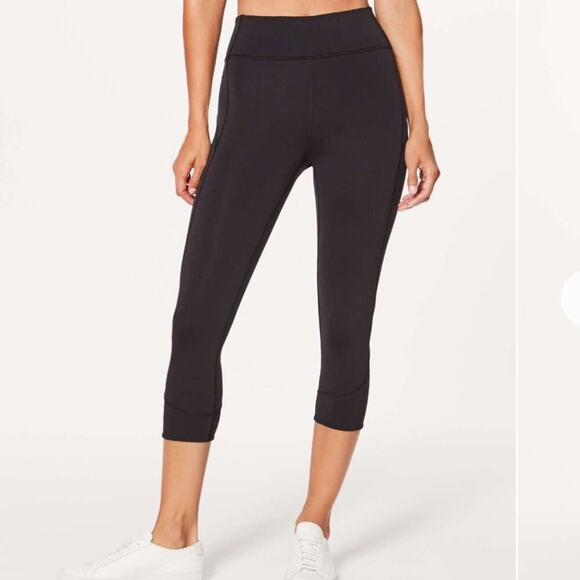 lululemon athletica Pants - Lululemon In Movement Crop Everlux 19" Black SZ 2